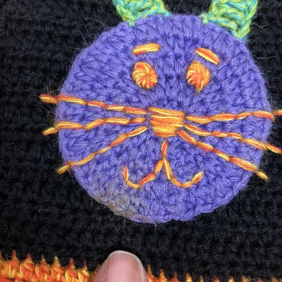 VTG Susan Bristol Embroidered CAT Lover Sweater - Picture 4 of 5